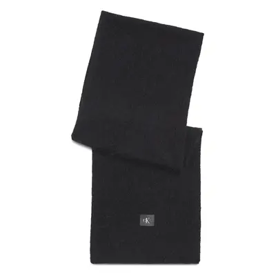 Šál Calvin Klein Jeans Minimal Monogram Textured Scarf K60K611264 Černá