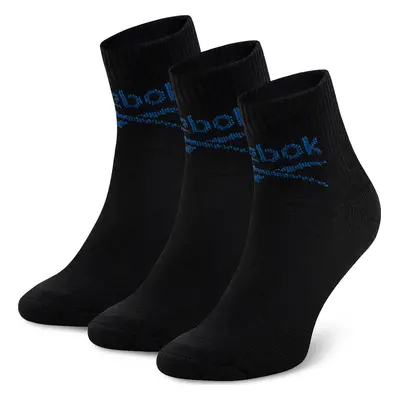 Sada 3 párů vysokých ponožek unisex Reebok R0255-SS24 (3-pack) Černá