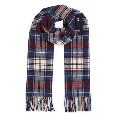 Šál Tommy Hilfiger Th Monogram Tartan Scarf AM0AM11984 Modrá