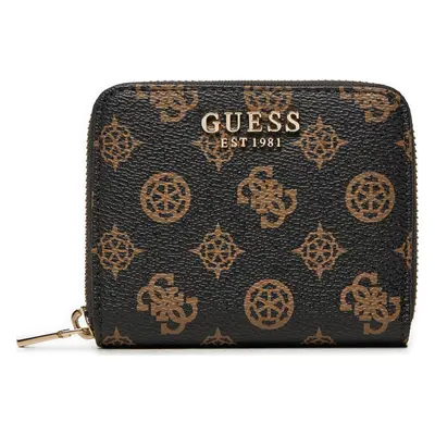 Malá dámská peněženka Guess Laurel Slg Large Zip SWPG85 00137 Hnědá