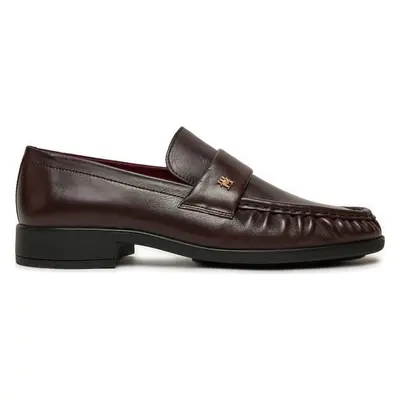 Lordsy Tommy Hilfiger Loafer Soft Nappa Pleated Toe FW0FW08362 Bordó