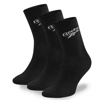 Sada 3 párů vysokých ponožek unisex Reebok R0452-SS24 (3-pack) Černá