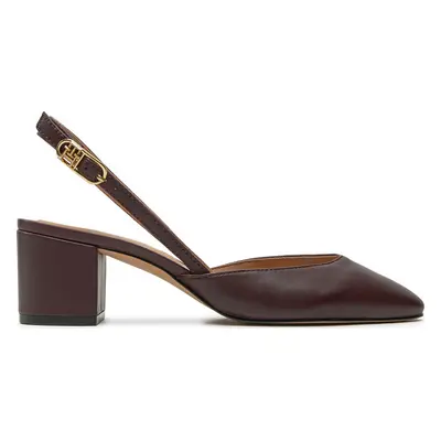 Sandály Tommy Hilfiger Pump Slingback Smooth Leather FW0FW08621 Bordó