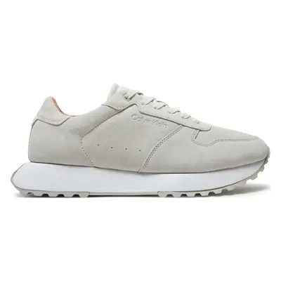 Sneakersy Calvin Klein Low Top Lace Up Suede HM0HM01645 Šedá