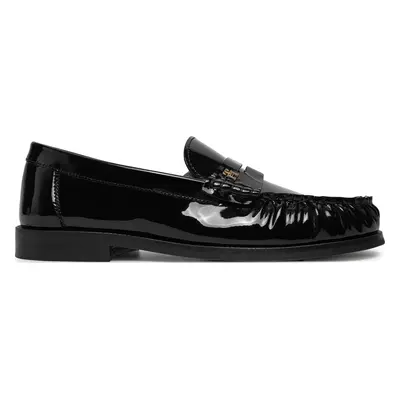 Baleríny Tommy Hilfiger Loafer Mit Label-Detail FW0FW08565 Černá