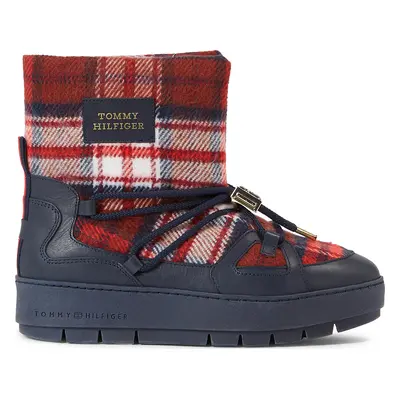 Sněhule Tommy Hilfiger Tartan Snowboot FW0FW07612 Modrá