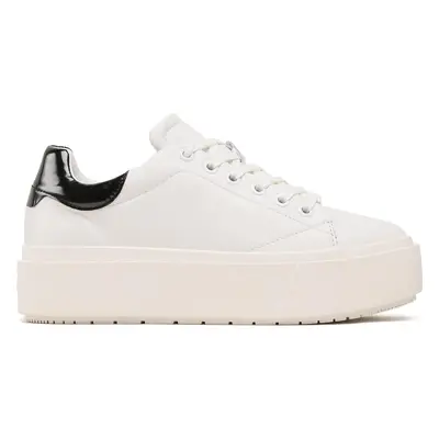 Sneakersy Calvin Klein Squared Flatform Cupsole Lace Up HW0HW01775 Bílá