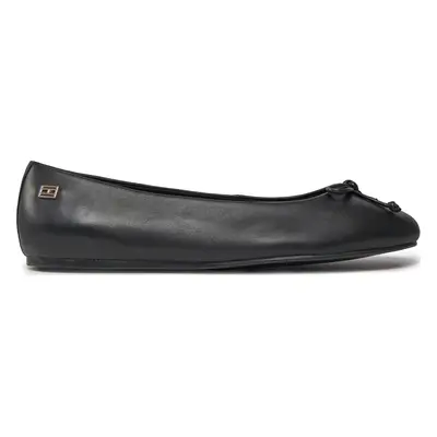 Baleríny Tommy Hilfiger Essential Leather Ballerina FW0FW07768 Černá