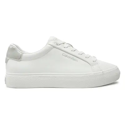 Sneakersy Calvin Klein Vulc Lace Up Texture Fox - Lth HW0HW02439 Bílá