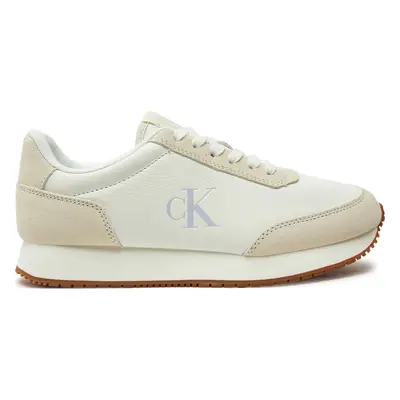 Sneakersy Calvin Klein Jeans Runner Laceup Low Mix Mg YW0YW01798 Bílá