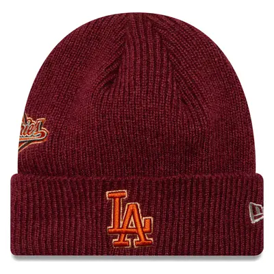 Čepice New Era LA Dodgers World Series Patch Cuff Knit Beanie 60580732 Červená