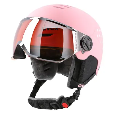 Lyžařská helma Uvex Rocket Jr Visor 56626350 Růžová