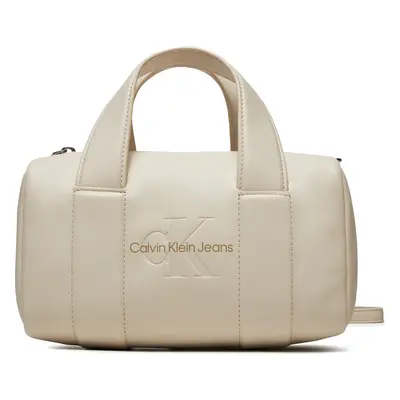 Kabelka Calvin Klein Jeans Sculpted Square Barrel Bag Mono K60K612378 Écru