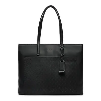 Kabelka Calvin Klein Ck Must Medium Shopper_Mono K60K612774 Černá