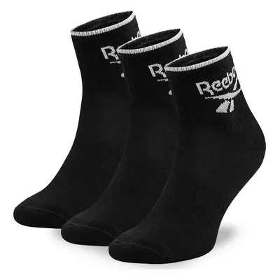 Sada 3 párů vysokých ponožek unisex Reebok R0362-SS24 (3-pack) Černá