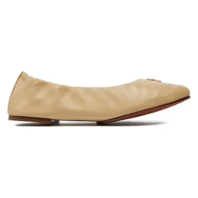 Baleríny Tommy Hilfiger Th Elevated Elastic Ballerina FW0FW07882 Béžová