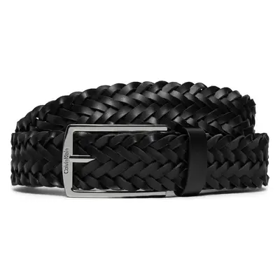 Pánský pásek Calvin Klein Ck Casual Elongated Braided 35mm K50K512655 Černá