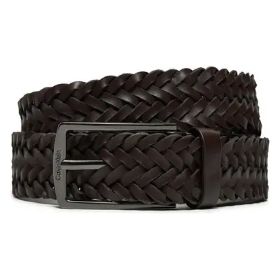 Pánský pásek Calvin Klein Ck Casual Elongated Braided 35mm K50K512655 Hnědá