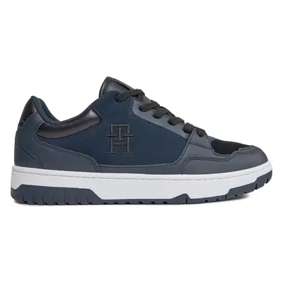 Sneakersy Tommy Hilfiger Th Basket Street Suede Mix FM0FM04873 Modrá