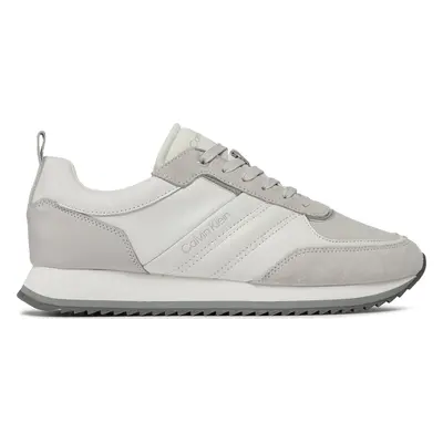 Sneakersy Calvin Klein Low Top Lace Up Mix HM0HM01280 Bílá