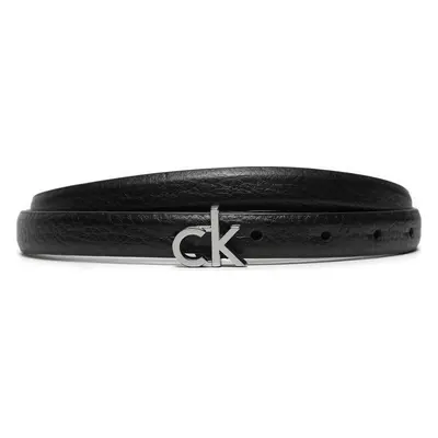 Dámský pásek Calvin Klein Ck Thin Belt 1.5cm Pebble K60K612858 Černá