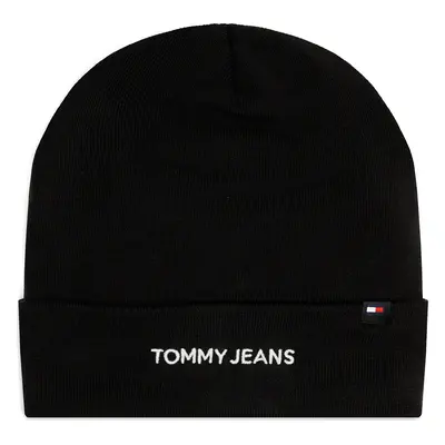 Čepice Tommy Jeans Linear Logo AM0AM12025 Černá