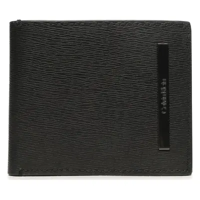 Velká pánská peněženka Calvin Klein Modern Metal Bifold 6Cc W/Coin K50K510586 Černá