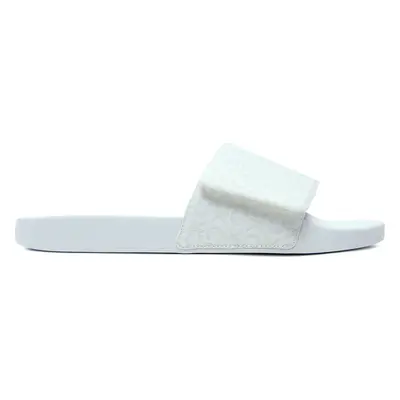 Nazouváky Calvin Klein Adj Pool Slide Jaq Mono HM0HM01438 Bílá