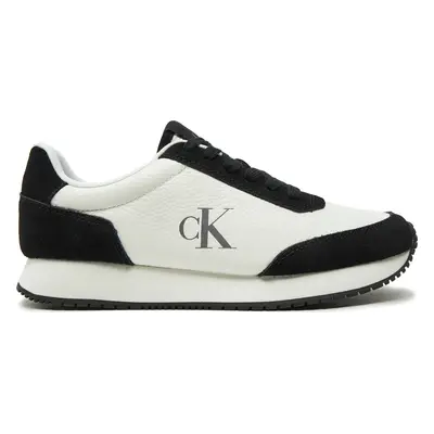 Sneakersy Calvin Klein Jeans Runner Laceup Low Mix Mg YW0YW01798 Bílá