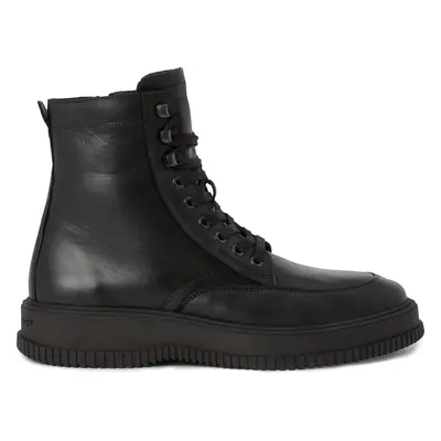 Kozačky Tommy Hilfiger Th Everyday Class Termo Lth Boot FM0FM04658 Černá