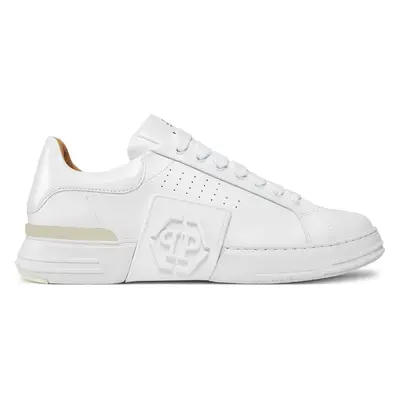 Sneakersy PHILIPP PLEIN Lo-Top Sneakers FACS USC0474 PLE025N Bílá