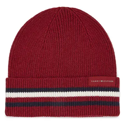 Čepice Tommy Hilfiger Corporate Beanie AM0AM11484 Červená