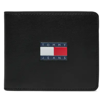 Velká pánská peněženka Tommy Jeans Tjm Archive Leather Cc Wallet AM0AM12440 Černá