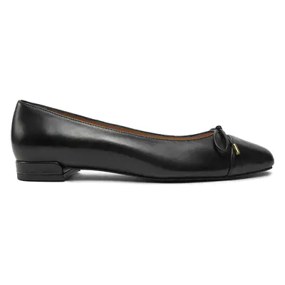 Polobotky Stuart Weitzman Sleek Bow Flat SJ598 Černá