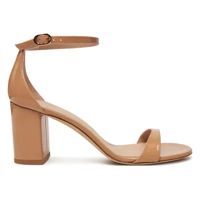 Sandály Stuart Weitzman Nudist Block 75 SJ983 Béžová