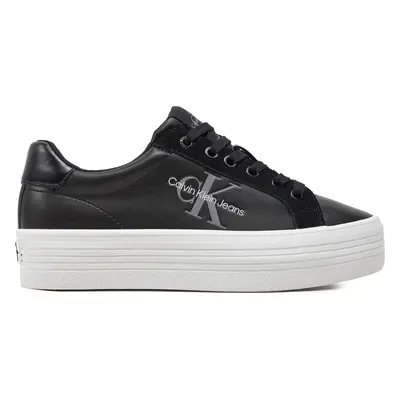 Sneakersy Calvin Klein Jeans Bold Vulc Flatf Low Mix Ml Mtr YW0YW01492 Černá