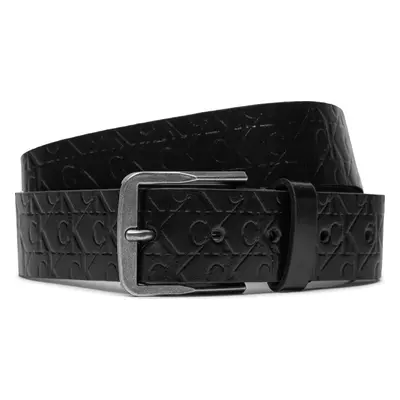 Pánský pásek Calvin Klein Classic Flat Lthr Belt 35Mm Aop K50K511518 Černá