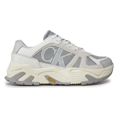 Sneakersy Calvin Klein Jeans Chunky Runner Vibram Lth Mix YM0YM00719 Šedá