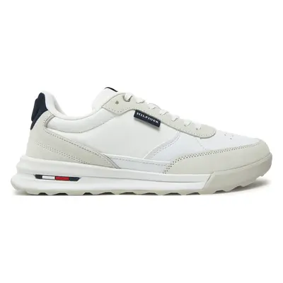 Sneakersy Tommy Hilfiger Retro Runner Mix Rwb FM0FM05371 Bílá