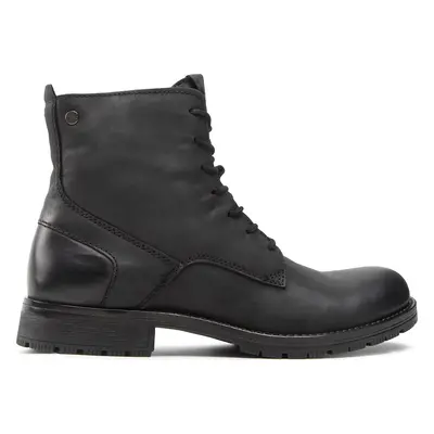 Kozačky Jack&Jones Jfworca Leather 12159497 Černá