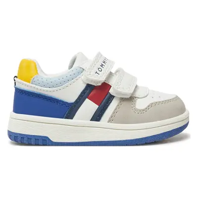 Sneakersy Tommy Hilfiger Flag Low Cut Velcro Sneaker T1X9-33844-1269 M Bílá