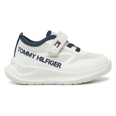 Sneakersy Tommy Hilfiger Low Cut Lace-Up/Velcro Sneaker T1B9-33868-1756 M Bílá