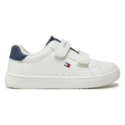 Sneakersy Tommy Hilfiger Low Cut Velcro Sneaker T1X9-33836-1355 S Bílá