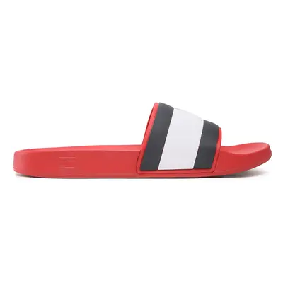 Nazouváky Tommy Hilfiger Rubber Th Flag Pool Slide FM0FM04263 Červená