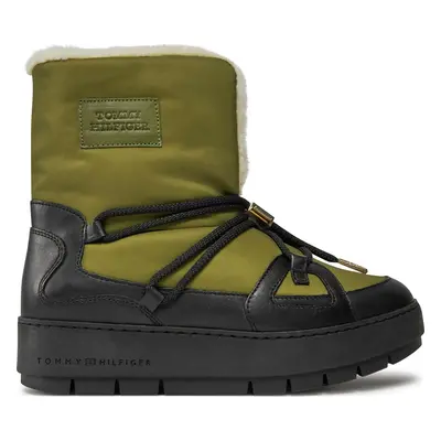 Sněhule Tommy Hilfiger Tommy Essential Snowboot FW0FW07504 Zelená