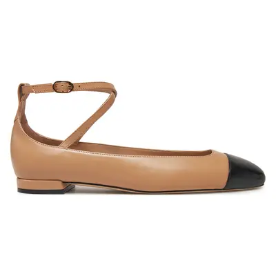 Baleríny Stuart Weitzman Eden Atrap Flat SJ720 Béžová