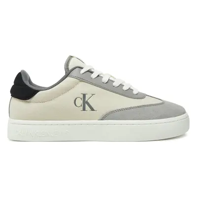 Sneakersy Calvin Klein Jeans Classic Cupsole Low Mix Mg YM0YM01169 Écru