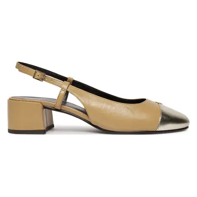 Sandály Tory Burch Cap-Toe Slingback Pump 156302 Béžová