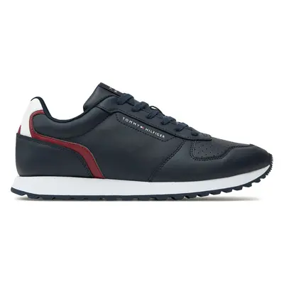 Sneakersy Tommy Hilfiger New Runner Eva Mix Lth Flag FM0FM05453 Tmavomodrá