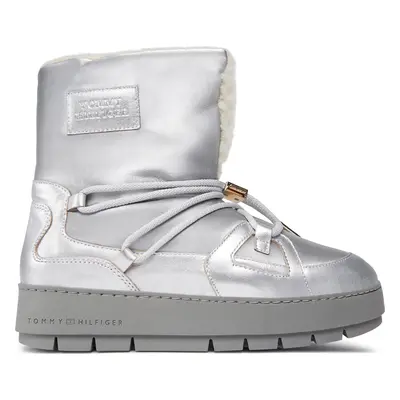 Sněhule Tommy Hilfiger Tommy Essential Silver Snowboot FW0FW07506 Šedá